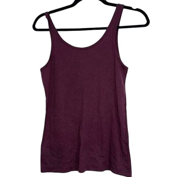Aeropostale Burgundy Ribbed Tank Top XL 100% Cotton Womens Casual Sleeveless Shi - Picture 5 of 6